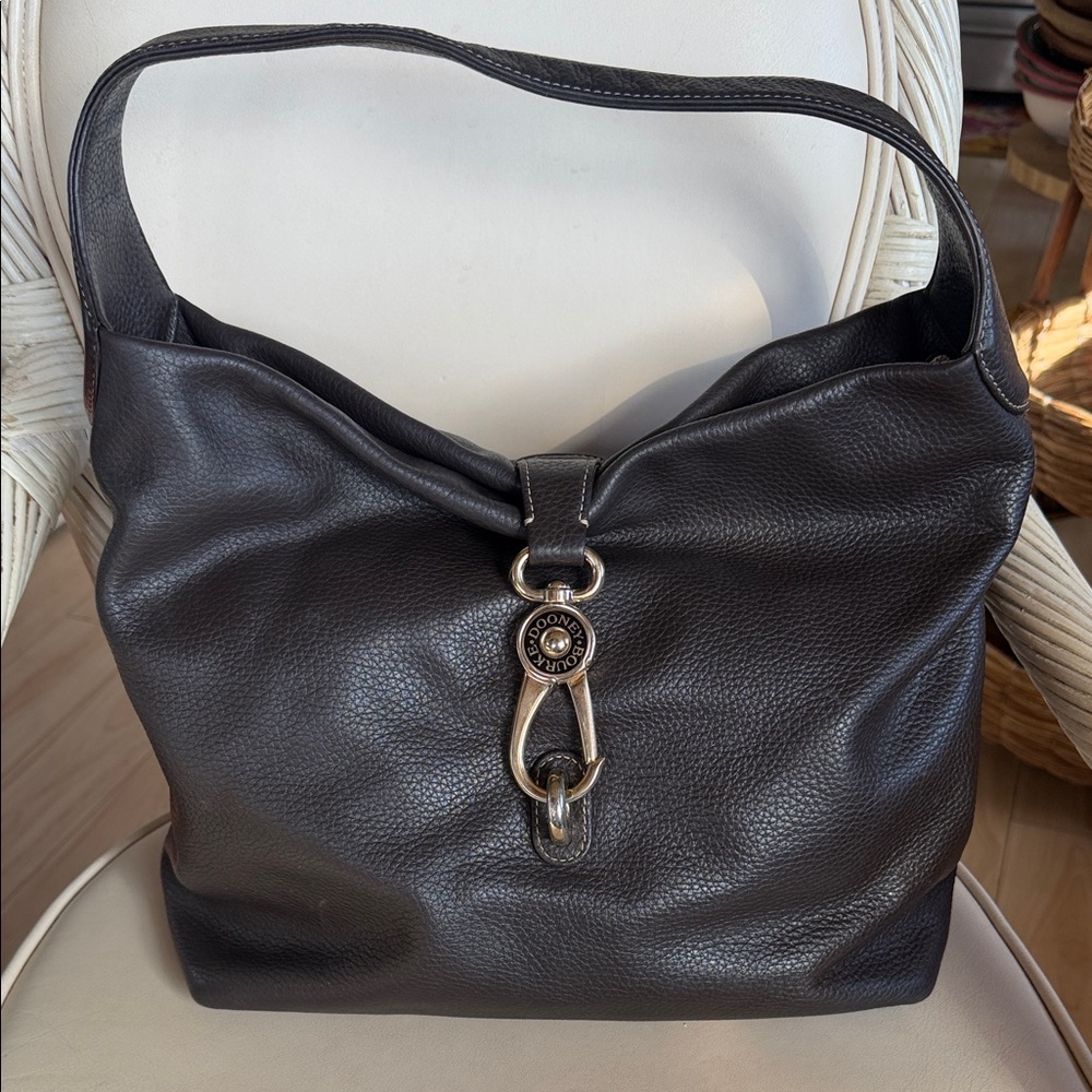 DOONEY & BOURKE💥LIMITED EDITION💥Florentine Logo Lock Leather Shoulder Bag!